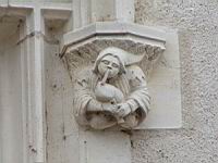 Blois, Chateau, Aile Louis XII, Cul-de-lampe, Musicien